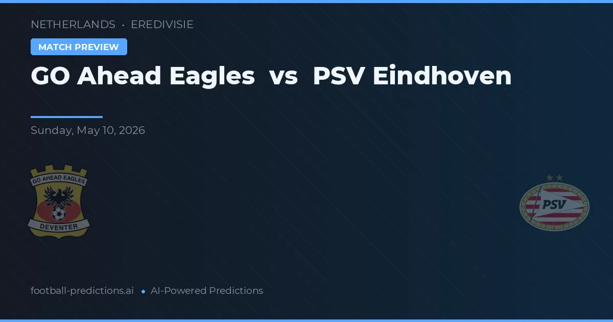 Go Ahead Eagles vs PSV Eindhoven — matchtips och förhandstitt