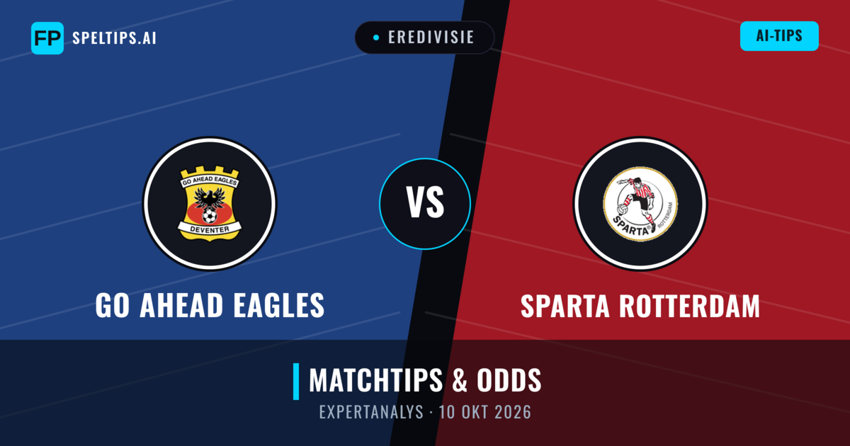 Go Ahead Eagles vs Sparta Rotterdam — matchtips och förhandstitt