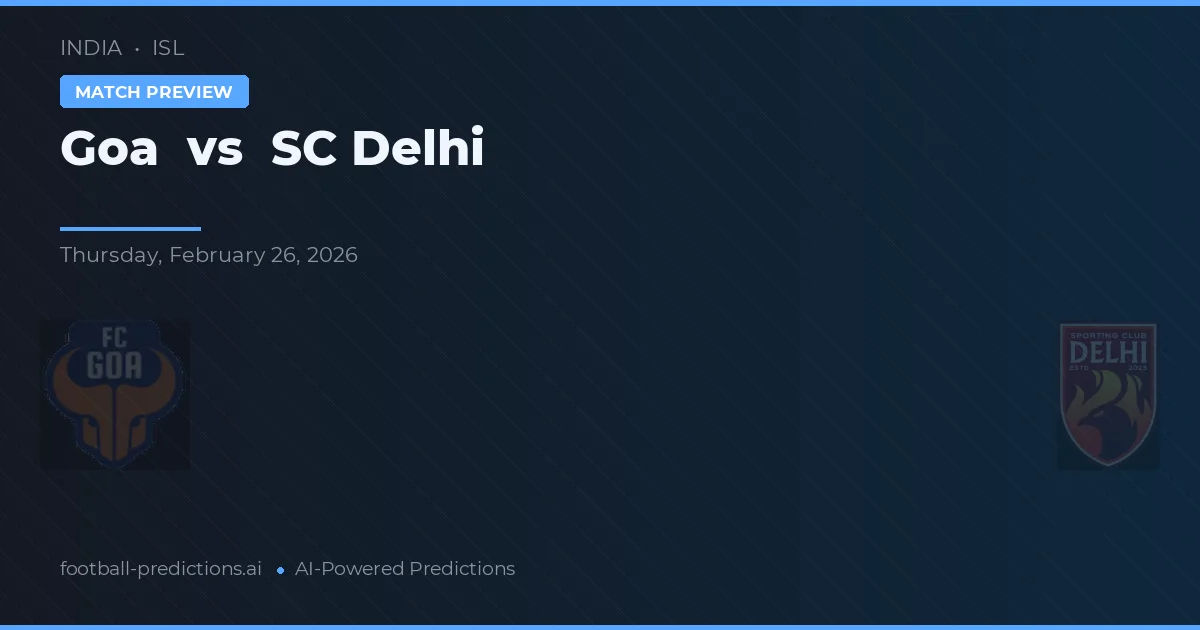 Goa vs SC Delhi — matchtips och förhandstitt