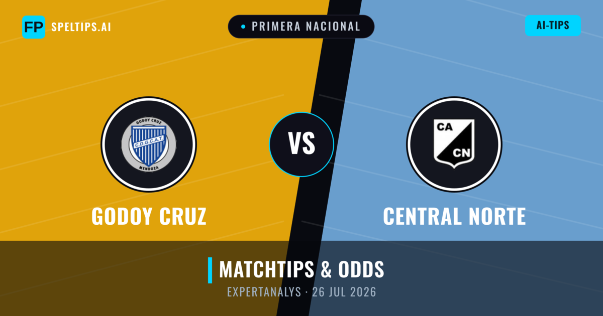 Godoy Cruz vs Central Norte — matchtips och förhandstitt