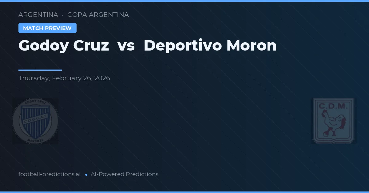 Godoy Cruz vs Deportivo Morón — matchtips och förhandstitt