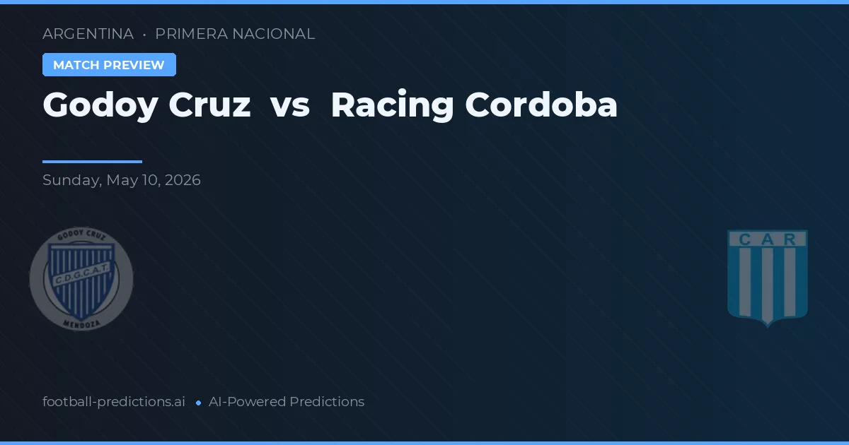 Godoy Cruz vs Racing Córdoba — matchtips och förhandstitt