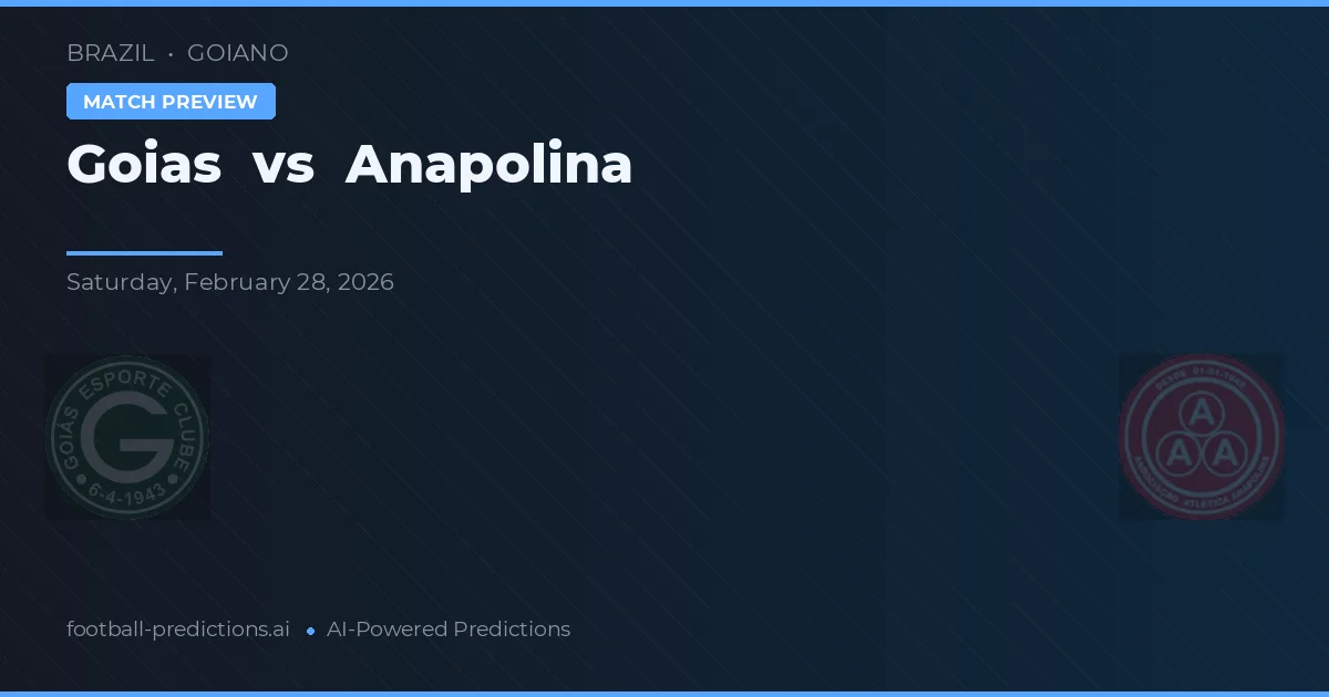 Goiás vs Anapolina — matchtips och förhandstitt