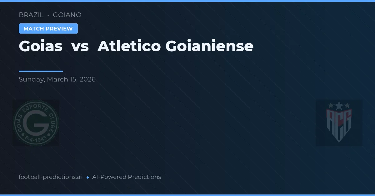Goiás vs Atletico Goianiense — matchtips och förhandstitt
