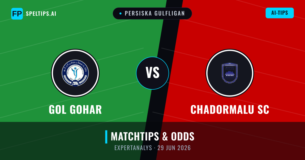 Gol Gohar vs Chadormalu SC — matchtips och förhandstitt