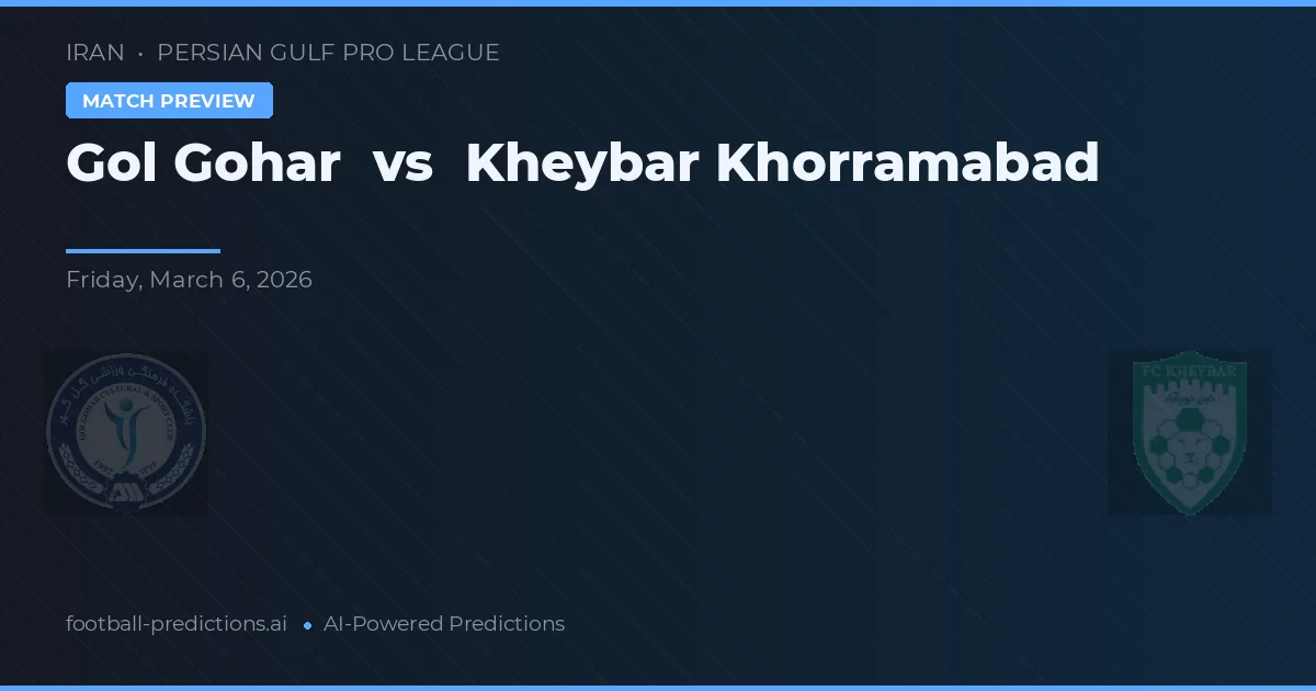 Gol Gohar vs Kheybar Khorramabad — matchtips och förhandstitt