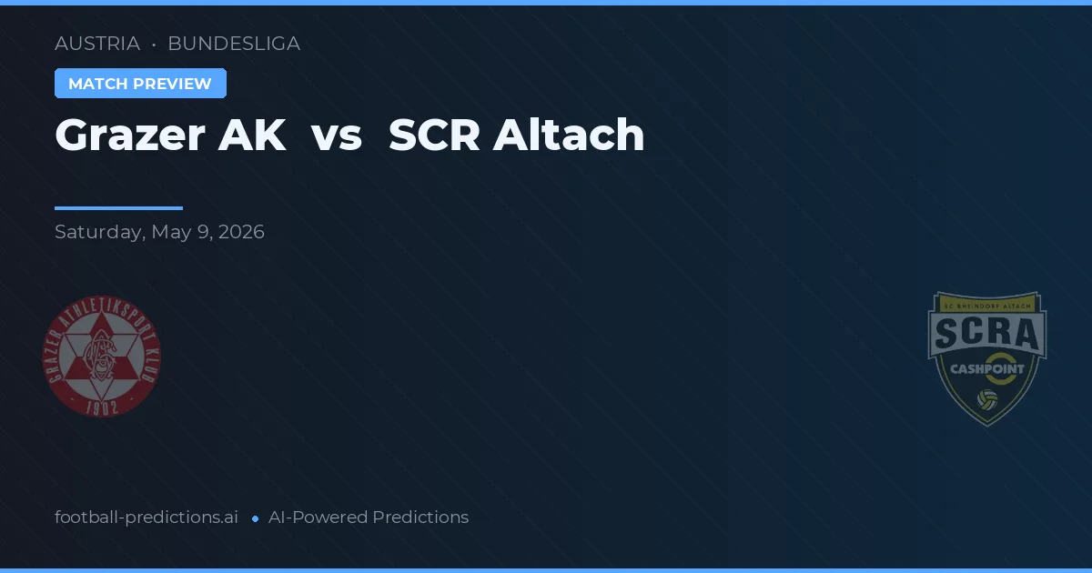 Grazer AK vs SCR Altach — matchtips och förhandstitt