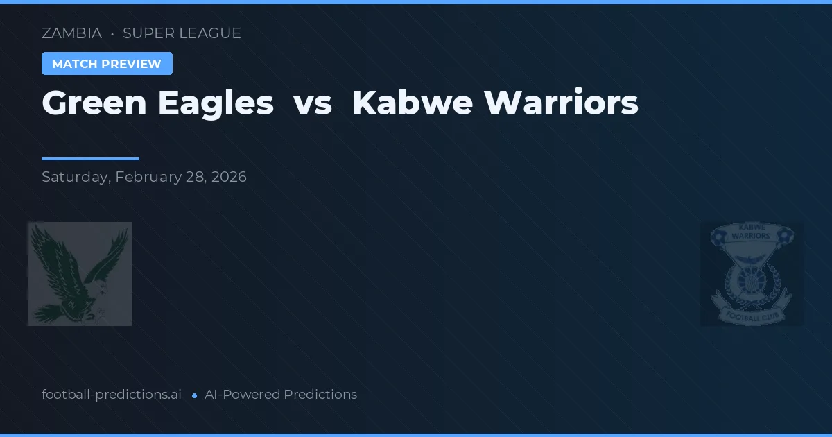 Green Eagles vs Kabwe Warriors — matchtips och förhandstitt