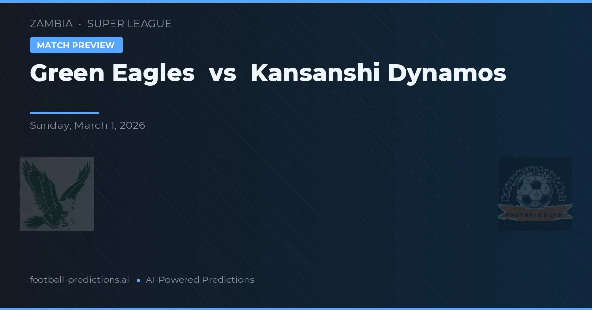 Green Eagles vs Kansanshi Dynamos — matchtips och förhandstitt