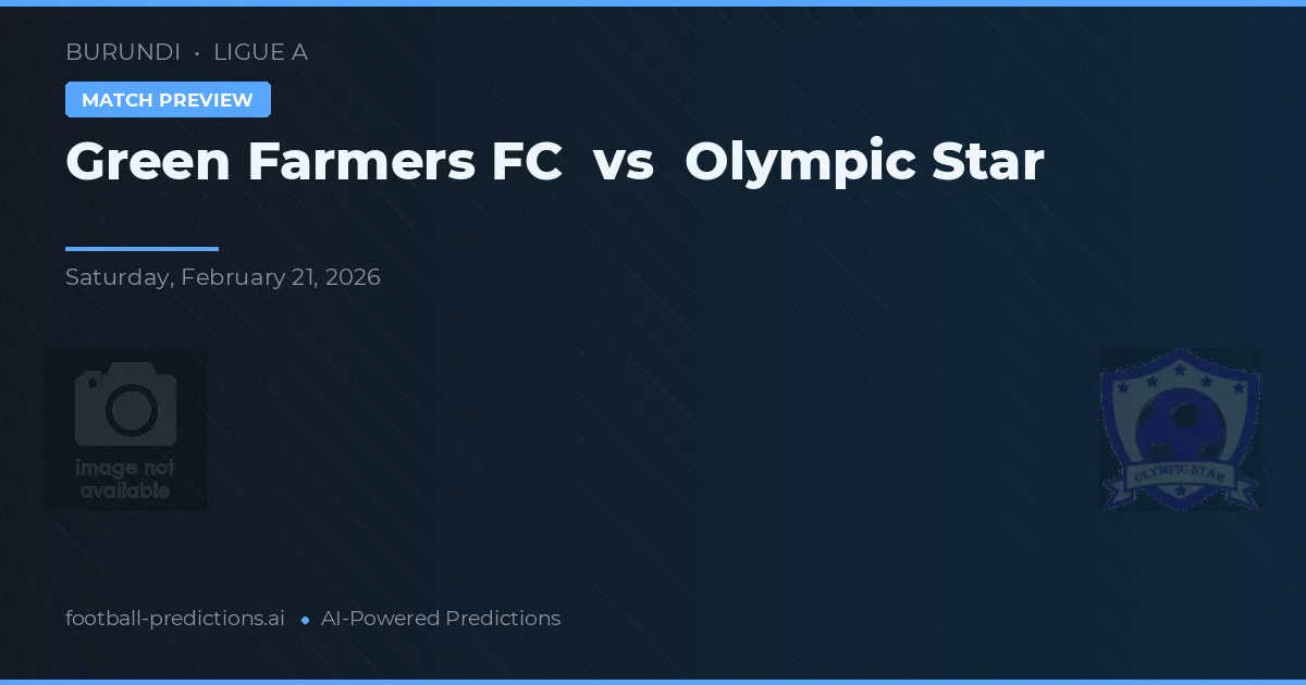 Gröna bönder FC vs Olympic Star — matchtips och förhandstitt