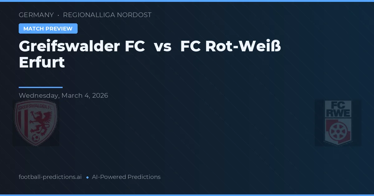 Greifswalder FC vs FC Rot-Weiß Erfurt — matchtips och förhandstitt