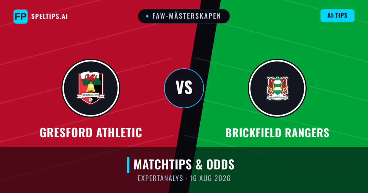 Gresford Athletic vs Brickfield Rangers — matchtips och förhandstitt