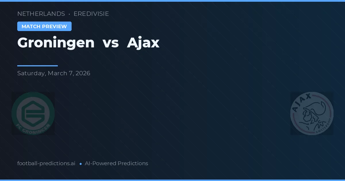 Groningen vs Ajax — matchtips och förhandstitt