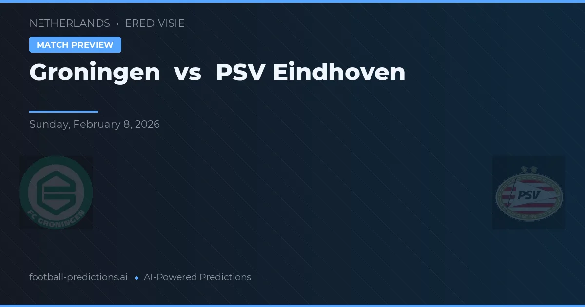 Groningen vs PSV Eindhoven — matchtips och förhandstitt