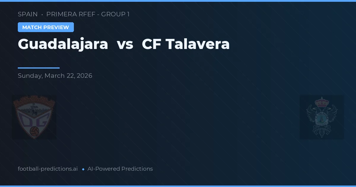 Guadalajara vs CF Talavera — matchtips och förhandstitt