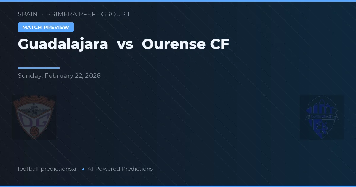 Guadalajara vs Ourense CF — matchtips och förhandstitt