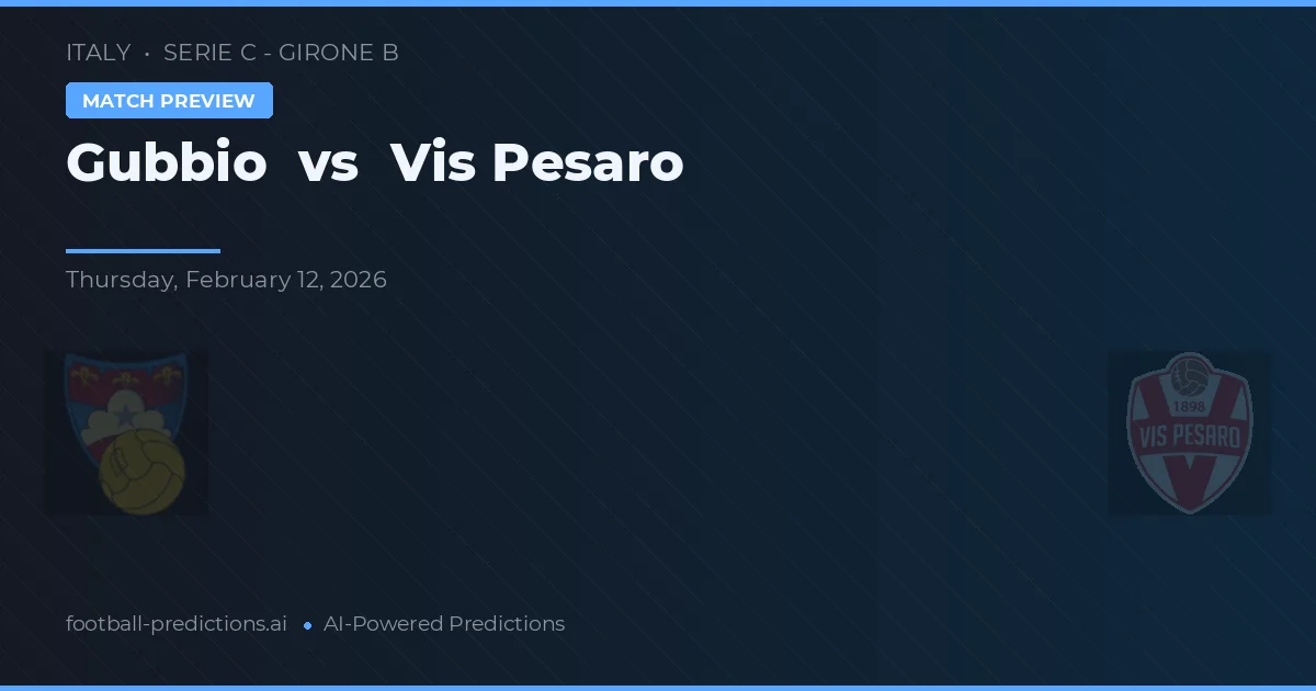 Gubbio vs Vis Pesaro — matchtips och förhandstitt