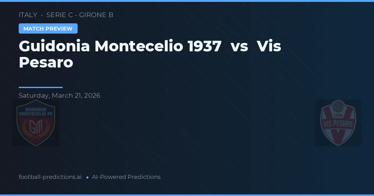 Guidonia Montecelio 1937 vs Vis Pesaro — matchtips och förhandstitt