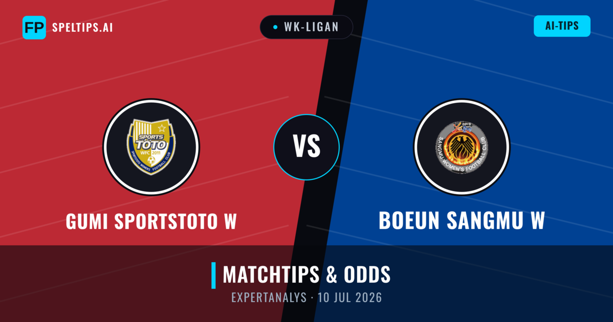 Gumi Sportstoto W vs Boeun Sangmu W — matchtips och förhandstitt