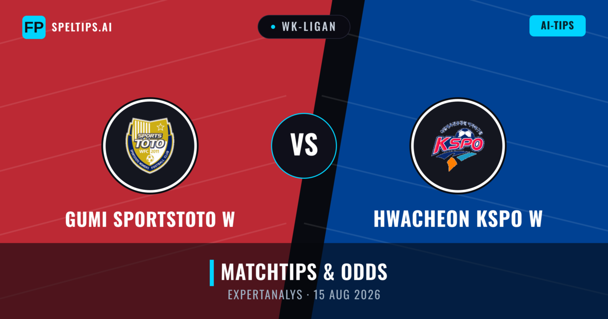 Gumi Sportstoto W vs Hwacheon KSPO W — matchtips och förhandstitt