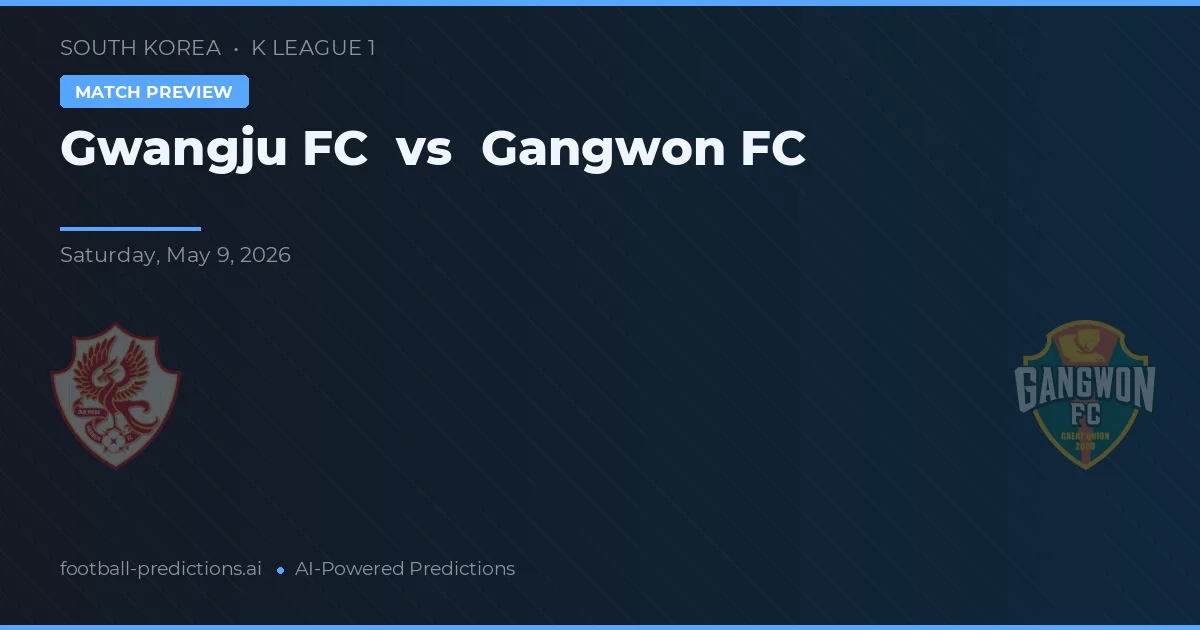 Gwangju vs Gangwon — matchtips och förhandstitt