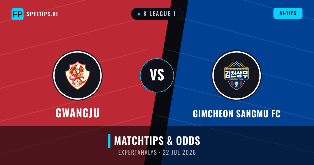 Gwangju vs Gimcheon Sangmu FC — matchtips och förhandstitt
