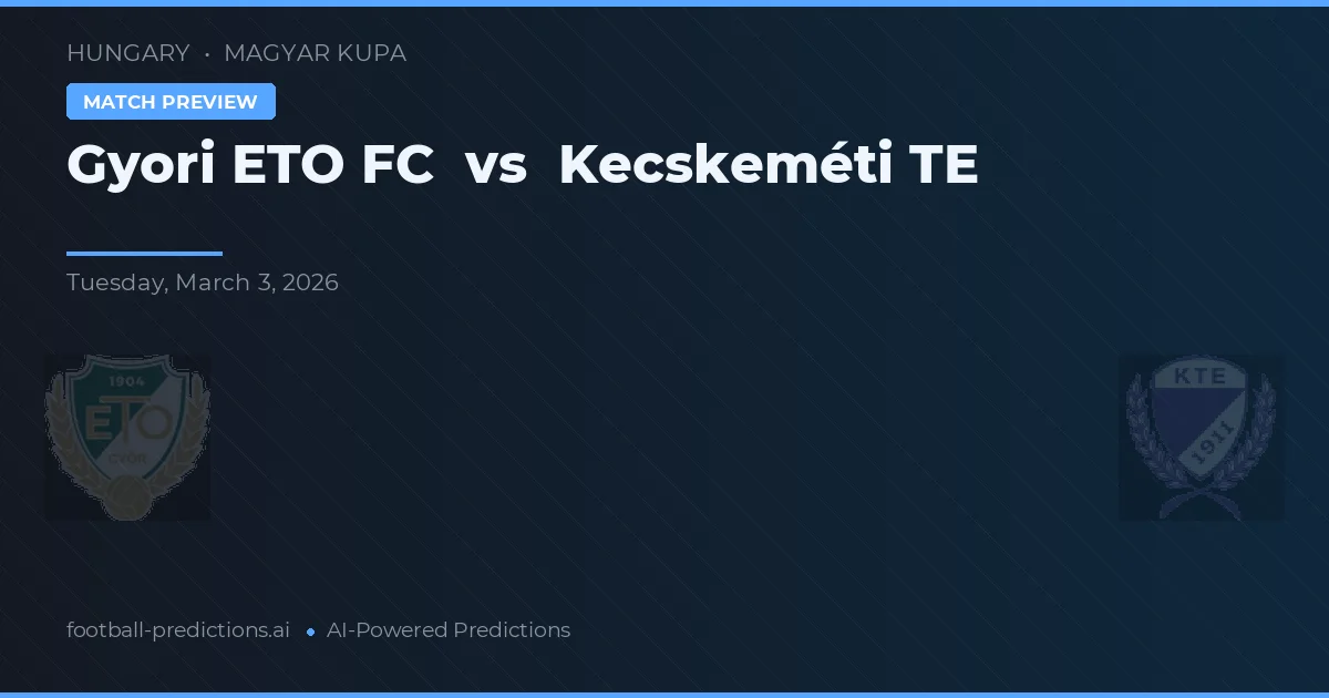 Győri ETO FC vs Kecskeméti TE — matchtips och förhandstitt