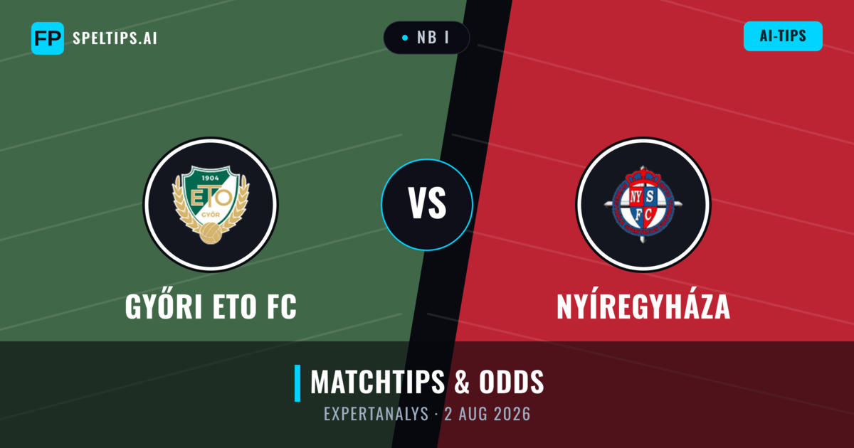Győri ETO FC vs Nyíregyháza — matchtips och förhandstitt