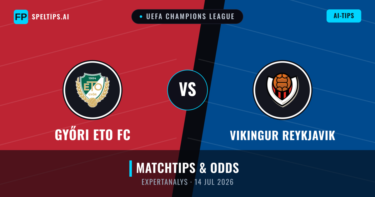Győri ETO FC vs Vikingur Reykjavik — matchtips och förhandstitt