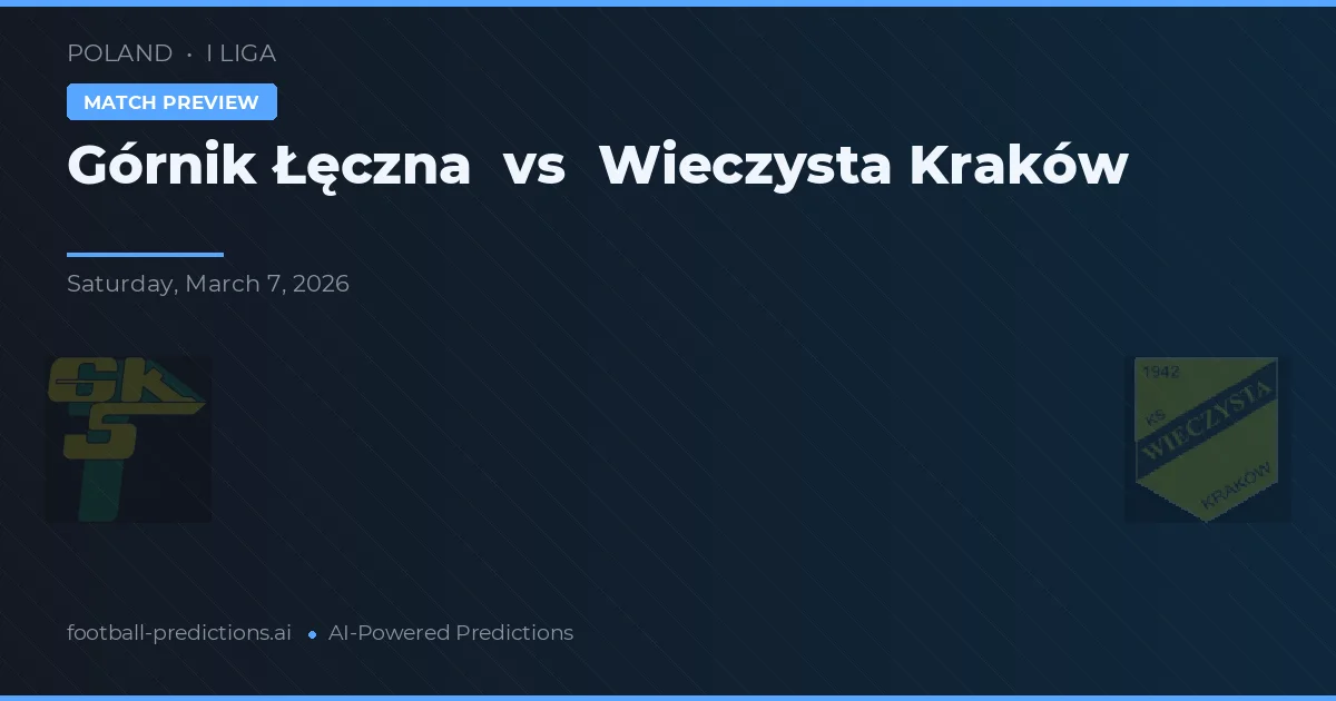 Górnik Łęczna vs Wieczysta Kraków — matchtips och förhandstitt