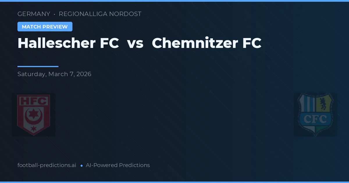 Hallescher FC vs Chemnitzer FC — matchtips och förhandstitt
