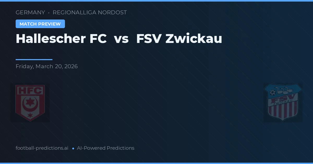 Hallescher FC vs FSV Zwickau — matchtips och förhandstitt
