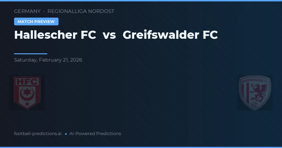 Hallescher FC vs Greifswalder FC — matchtips och förhandstitt