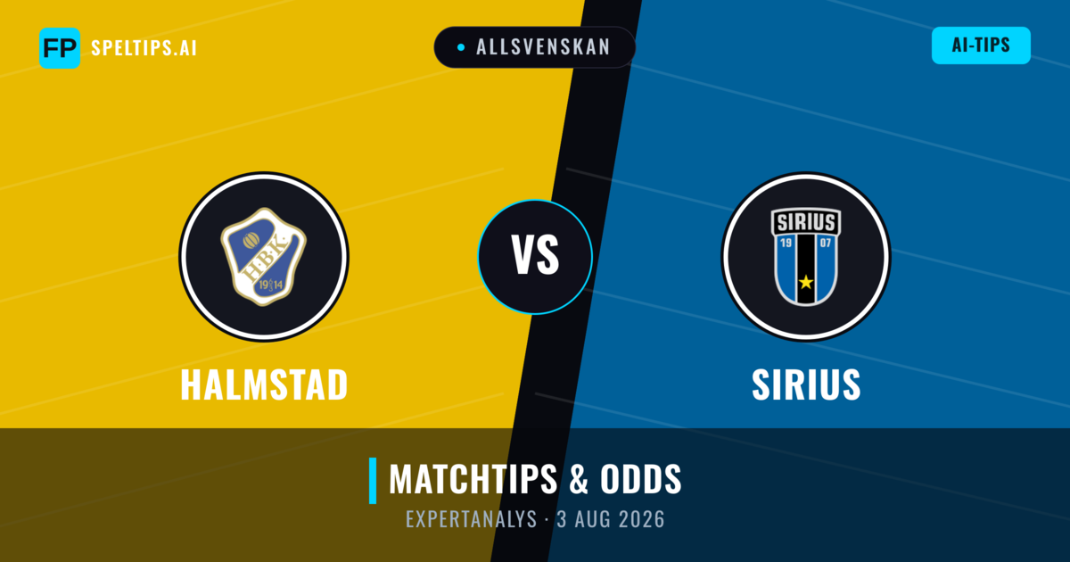 Halmstad vs Sirius — matchtips och förhandstitt