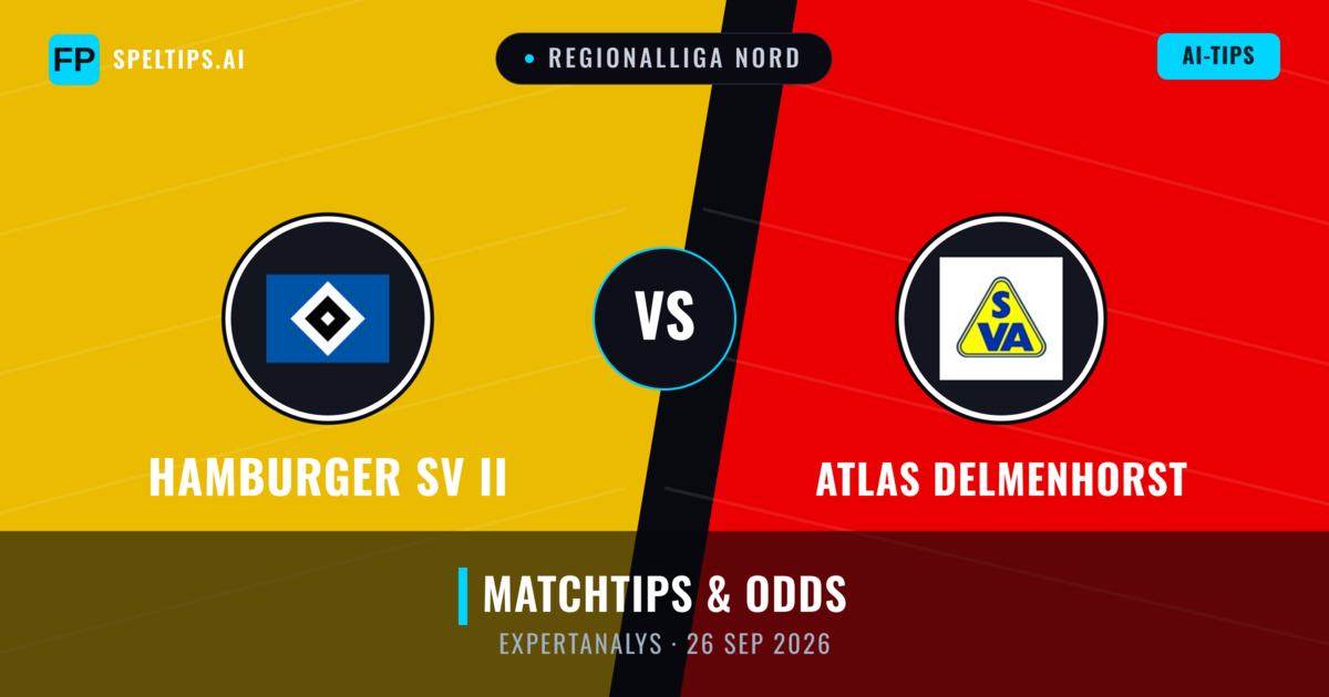 Hamburger SV II vs Atlas Delmenhorst — matchtips och förhandstitt