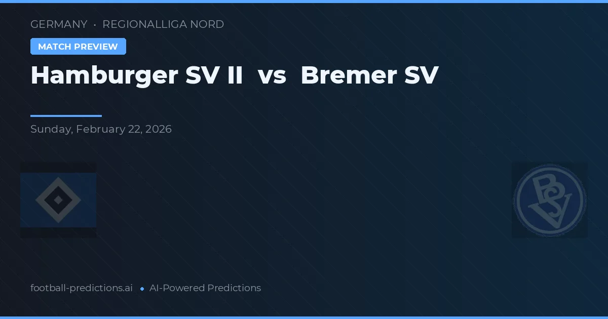 Hamburger SV II vs Bremer SV — matchtips och förhandstitt