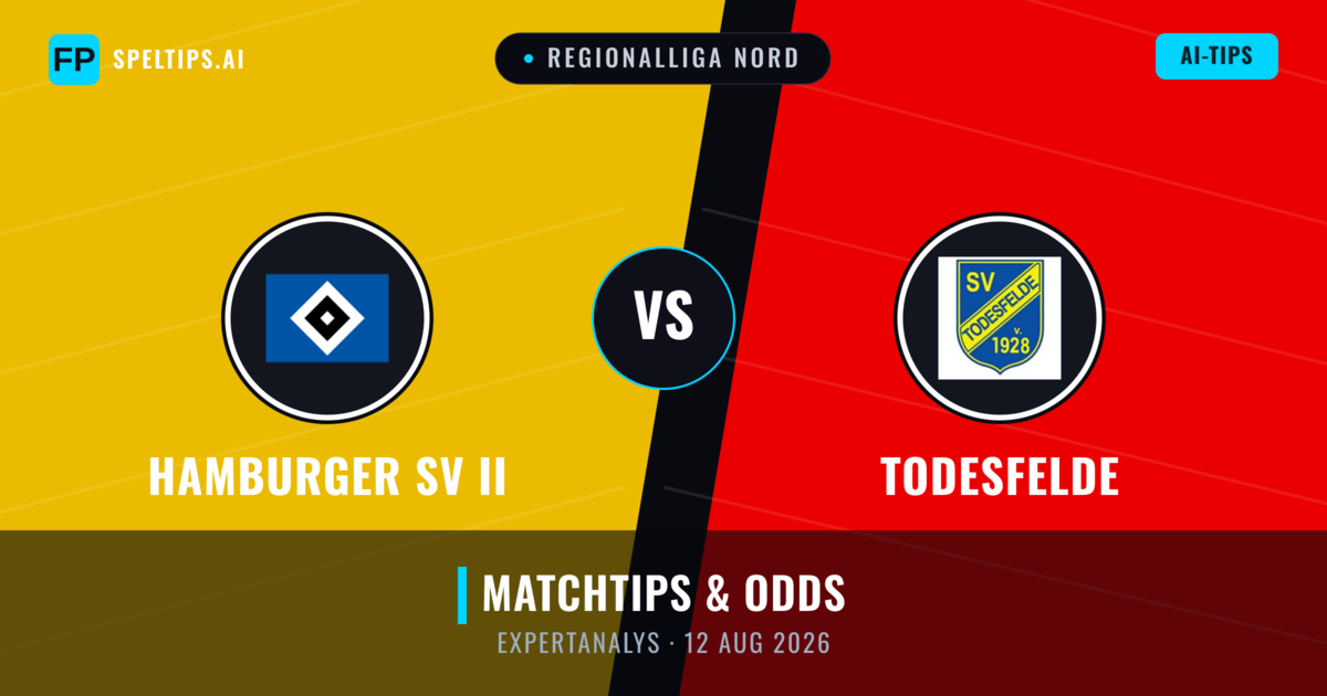 Hamburger SV II vs Todesfelde — matchtips och förhandstitt