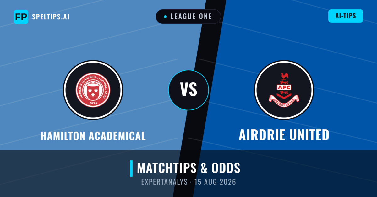 Hamilton Academical vs Airdrie United — matchtips och förhandstitt