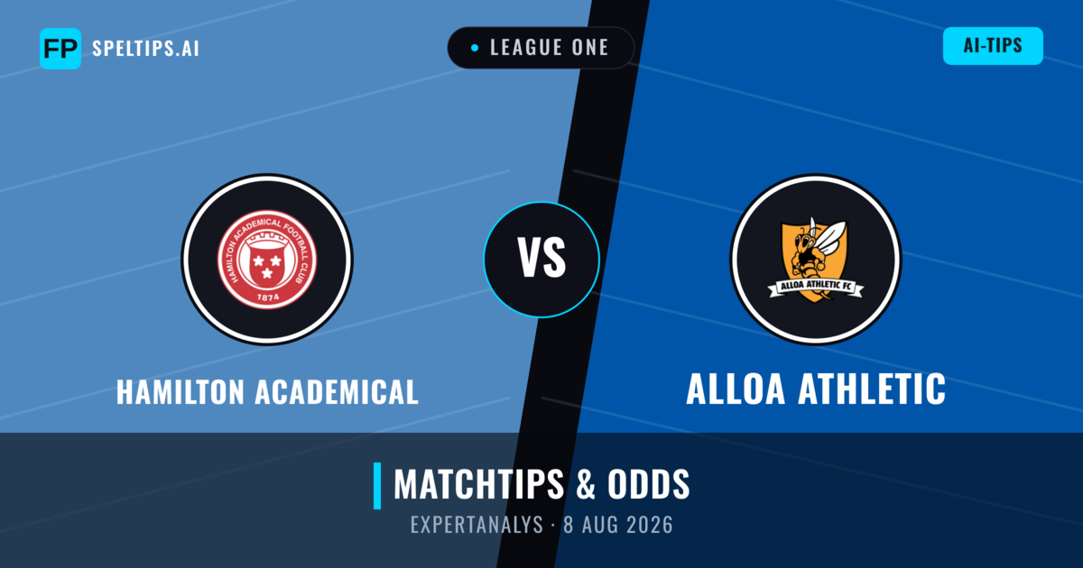 Hamilton Academical vs Alloa Athletic — matchtips och förhandstitt