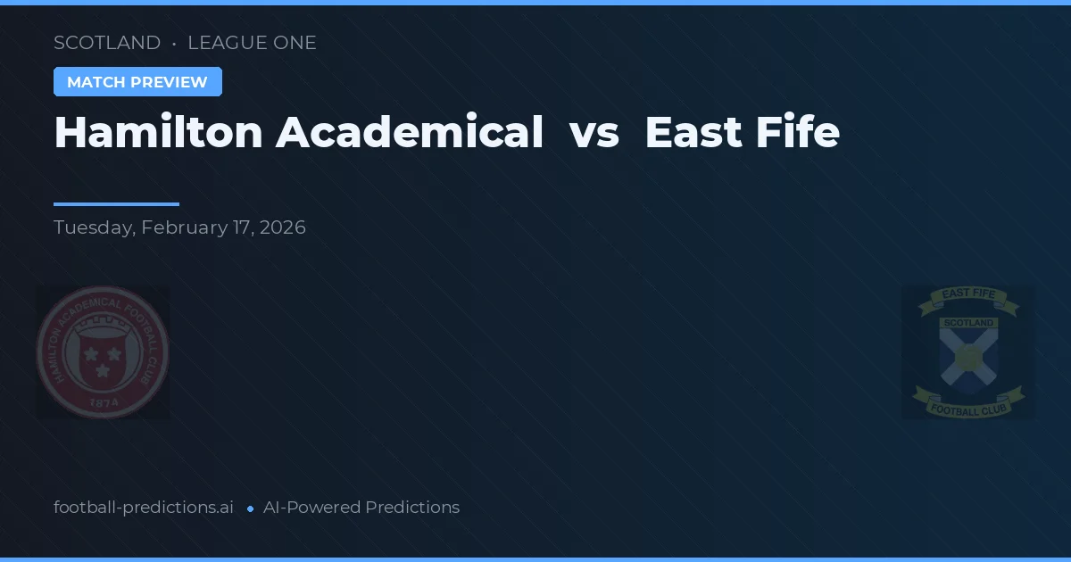 Hamilton Academical vs East Fife — matchtips och förhandstitt
