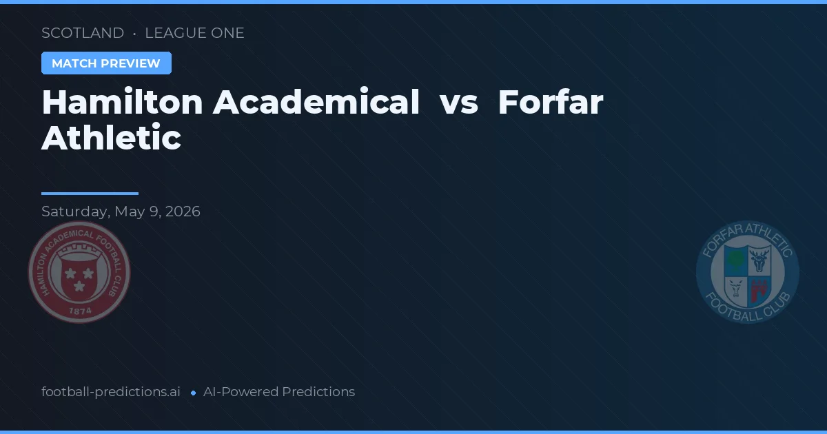 Hamilton Academical vs Forfar Athletic — matchtips och förhandstitt