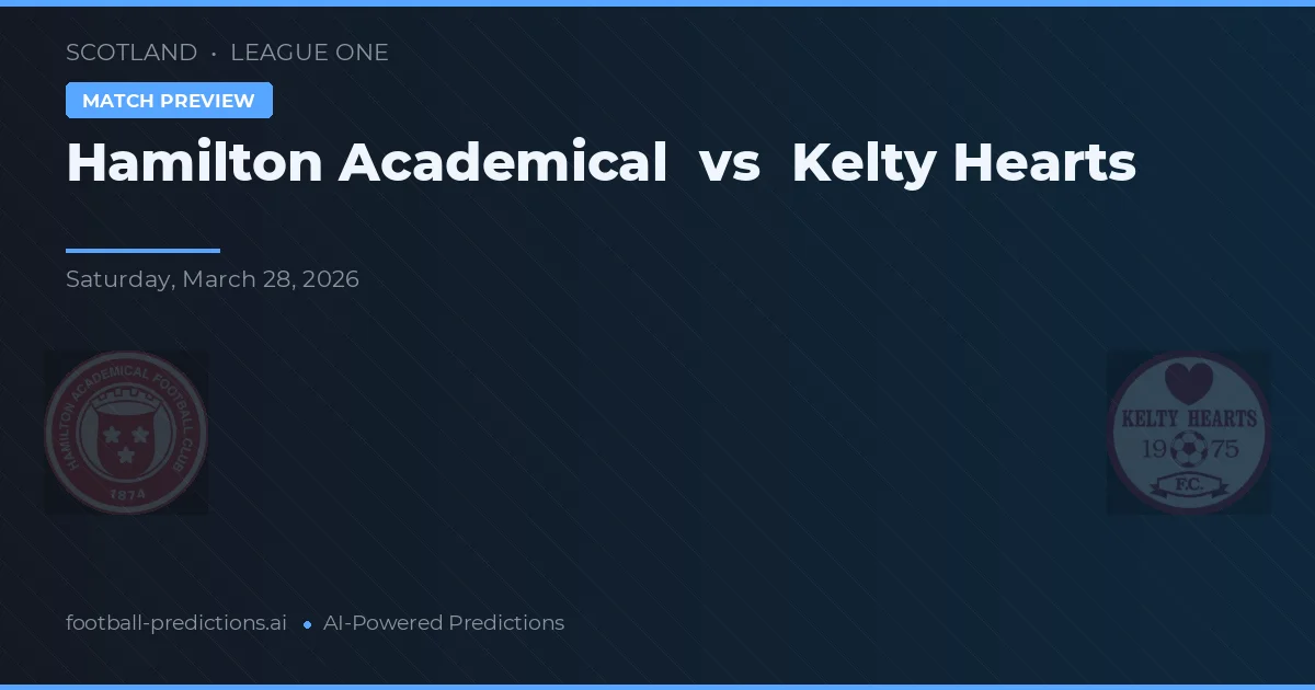 Hamilton Academical vs Kelty Hearts — matchtips och förhandstitt