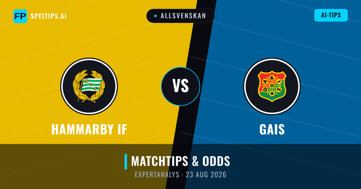 Hammarby IF vs Gais — matchtips och förhandstitt