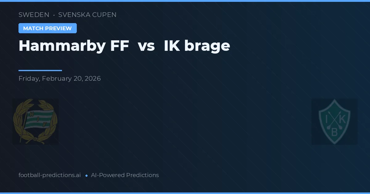 Hammarby IF vs IK Brage — matchtips och förhandstitt