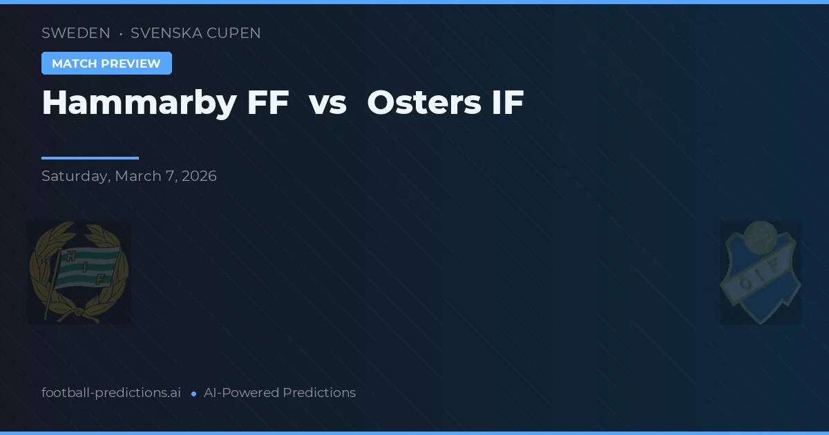 Hammarby IF vs Östers IF — matchtips och förhandstitt