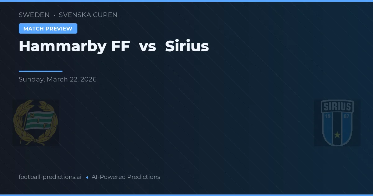 Hammarby IF vs Sirius — matchtips och förhandstitt