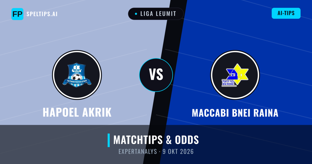 Hapoel Akrik vs Maccabi Bnei Raina — matchtips och förhandstitt