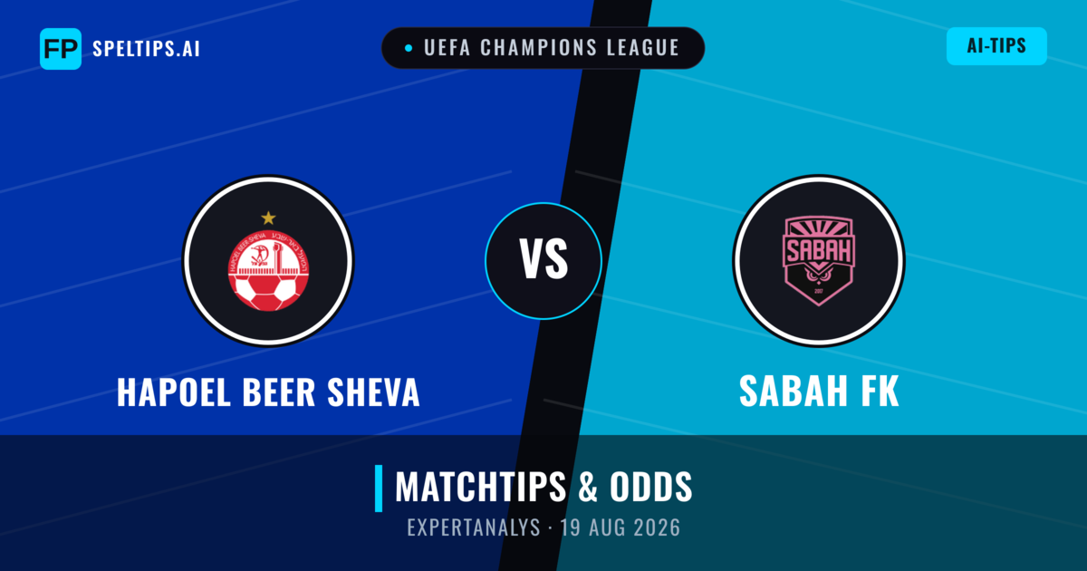 Hapoel Beer Sheva vs Sabah FK — matchtips och förhandstitt