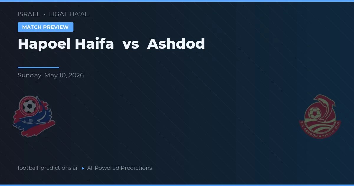 Hapoel Haifa vs Ashdod — matchtips och förhandstitt