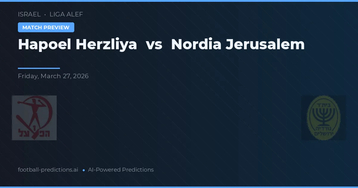 Hapoel Herzliya vs Nordia Jerusalem — matchtips och förhandstitt